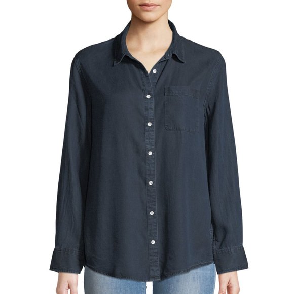 DL1961 Nassau & Manhattan Lace Up Button Front Shirt Size Small - Picture 5 of 6